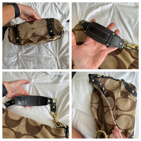 COACH Vintage Hobo Bag Brown Jacquard Signature Monogram Print E0726-10619 - Picture 16 of 16